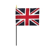 4 Inch (in) Height x 6 Inch (in) Length United Kingdom Nylon Desktop Flag