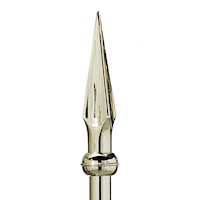 Universal Spear, 9 Inch (in) Gold Abs Plastic Parade Pole Ornament