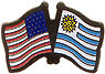 Uruguay/United States of America (USA) Friendship Pin