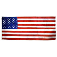 5 Feet (ft) Height x 9-1/2 Feet (ft) Length United States (U.S.) (Internment) Outdoor Nylon Flag