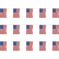 United States of America (USA) 60 Feet (ft) Pennant Polyethylene Flag String