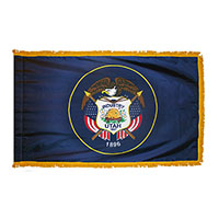 Utah State Indoor Nylon Flag with fringe