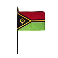 4 Inch (in) Height x 6 Inch (in) Length Vanuatu Nylon Desktop Flag