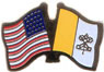 Vatican City / United States of America (USA) Friendship Pin