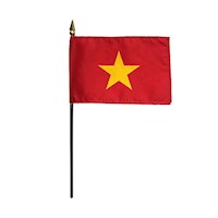 4 Inch (in) Height x 6 Inch (in) Length Vietnam Nylon Desktop Flag