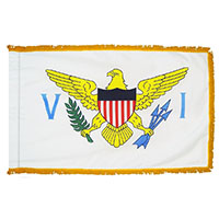 United States (U.S.) Virgin Islands Indoor Nylon Flag with fringe