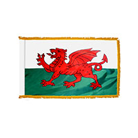Wales Indoor Nylon Flag with Fringe