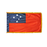 Samoa Indoor Nylon Flag with Fringe