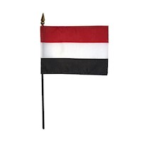 4 Inch (in) Height x 6 Inch (in) Length Yemen Nylon Desktop Flag