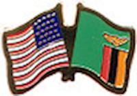 Zambia/United States of America (USA) Friendship Pin