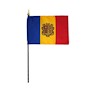 4 Inch (in) Height x 6 Inch (in) Length Andorra Nylon Desktop Flag