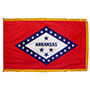 Arkansas State Indoor Nylon Flag with fringe