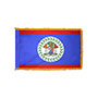 Belize Indoor Nylon Flag with Fringe