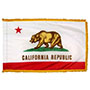 California State Indoor Nylon Flag with fringe