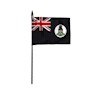 4 Inch (in) Height x 6 Inch (in) Length Cayman Islands Nylon Desktop Flag