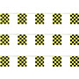 60 Feet (ft) String, 9 Inch (in) Height x 12 Inch (in) Length, 4 Mil, Yellow and Black Checkered Rectangle Pennants Polyethylene Flag