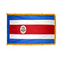 Costa Rica Indoor Nylon Flag with Fringe