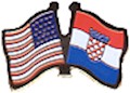 Croatia/United States of America (USA) Friendship Pin