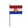 4 Inch (in) Height x 6 Inch (in) Length Croatia Nylon Desktop Flag