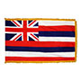 Hawaii State Indoor Nylon Flag with fringe