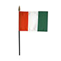 4 Inch (in) Height x 6 Inch (in) Length Ivory Coast Nylon Desktop Flag