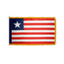 Liberia Indoor Nylon Flag with Fringe