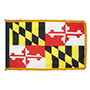 Maryland State Indoor Nylon Flag with fringe