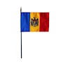 4 Inch (in) Height x 6 Inch (in) Length Moldova Nylon Desktop Flag