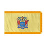 New Jersey State Indoor Nylon Flag with fringe