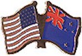 New Zealand/United States of America (USA) Friendship Pin