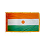 Niger Indoor Nylon Flag with Fringe
