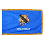 Oklahoma State Indoor Nylon Flag with fringe