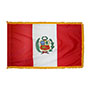Peru Indoor Nylon Flag with Fringe