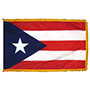 Puerto Rico State Indoor Nylon Flag with fringe
