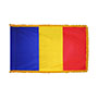 Romania Indoor Nylon Flag with Fringe