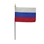4 Inch (in) Height x 6 Inch (in) Length Russia Nylon Desktop Flag
