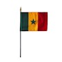 4 Inch (in) Height x 6 Inch (in) Length Senegal Nylon Desktop Flag