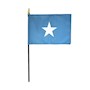 4 Inch (in) Height x 6 Inch (in) Length Somalia Nylon Desktop Flag