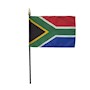 4 Inch (in) Height x 6 Inch (in) Length South Africa Nylon Desktop Flag