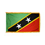 Saint Kitts and Nevis Indoor Nylon Flag with Fringe