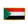 Sudan Indoor Nylon Flag with Fringe