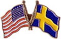 Sweden/United States of America (USA) Friendship Pin