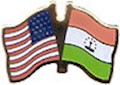 Tajikistan/United States of America (USA) Friendship Pin