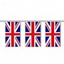 United Kingdom (UK) 60 Feet (ft) Pennant Polyethylene Flag String
