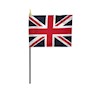 4 Inch (in) Height x 6 Inch (in) Length United Kingdom Nylon Desktop Flag