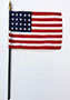 20 Star 4 Inch (in) Height x 6 Inch (in) Length United States (U.S.) Desktop Flag