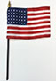 35 Star 4 Inch (in) Height x 6 Inch (in) Length United States (U.S.) Desktop Flag