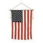 16 Inch (in) Height x 24 Inch (in) Length United States (U.S.) Classroom Banner Flag with 18 Inch (in) Staff Mounted