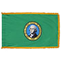 Washington State Indoor Nylon Flag with fringe