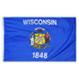 Wisconsin State Nylon Flag